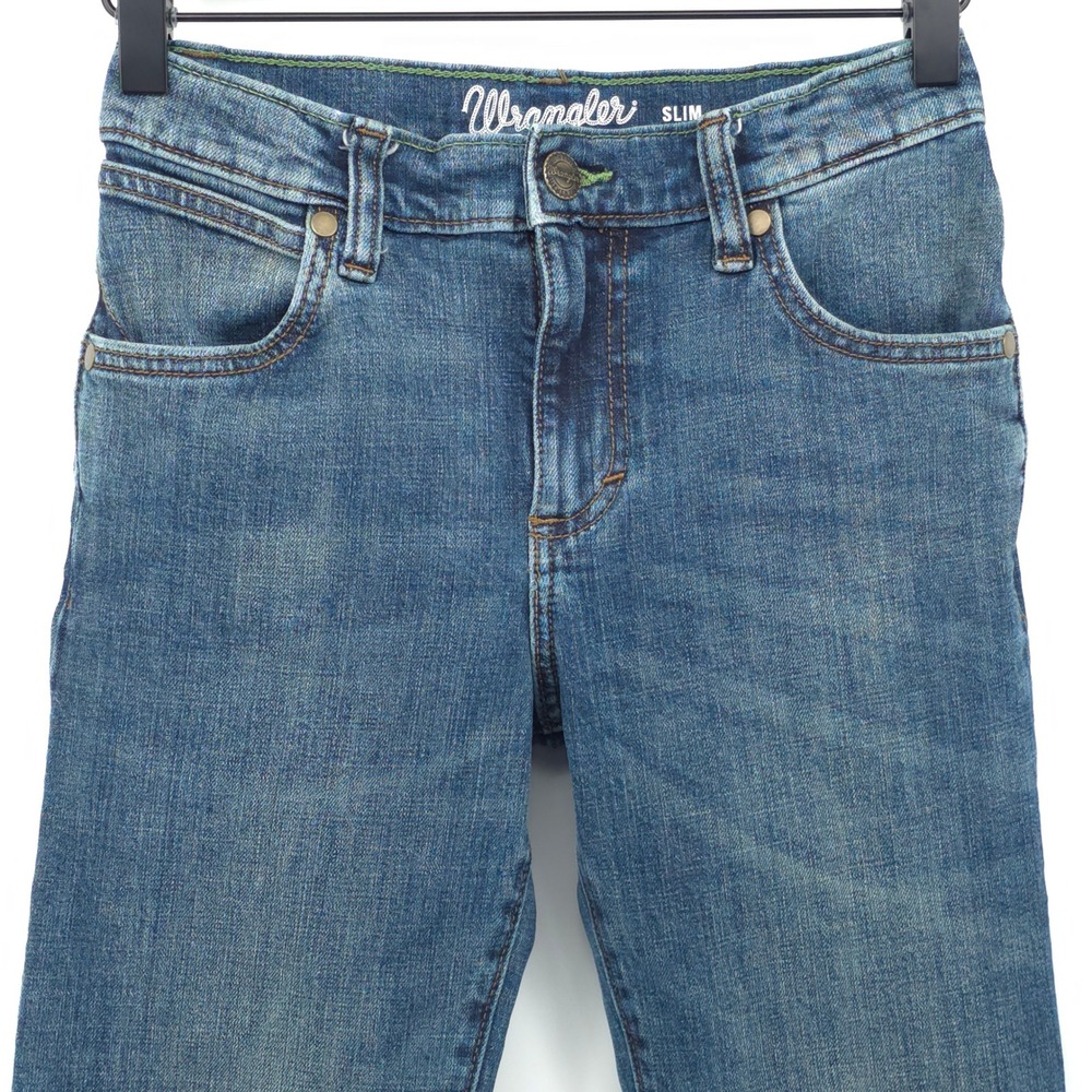 Wrangler Boys Jeans Retro Slim Straight 11 Regular Blue Denim Western Cowboy - Picture 2 of 10